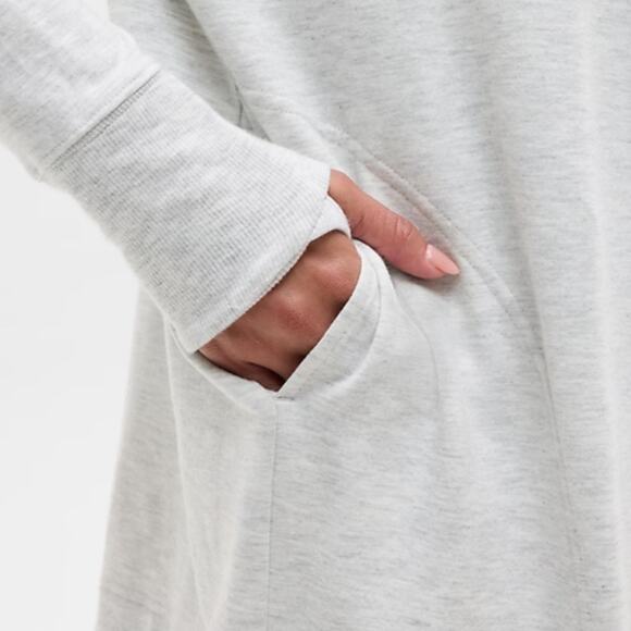 Athleta Pranayama Restore Wrap light heather gray sz L - Picture 3 of 9